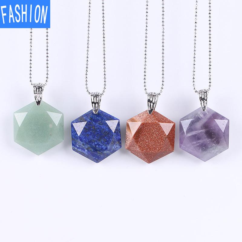 Звезда Давида срезанный угол натуральный полудрагоценный камень шестиконечная звезда иудаизм кристалл кулон ожерелье