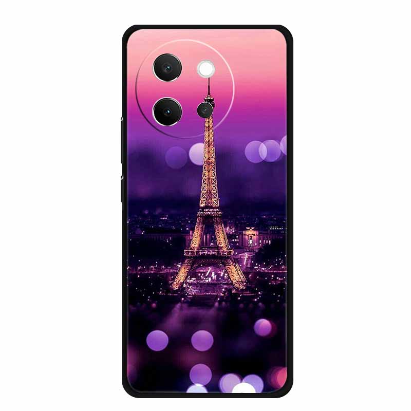 Для Vivo V40 Lite 5G Чехол V 40 lite Чехол для телефона Волк Черный Силиконовый Мягкая Задняя Крышка Для Vivo V30E 5G Чехол V 30 E Сумка 6.78" Корпус