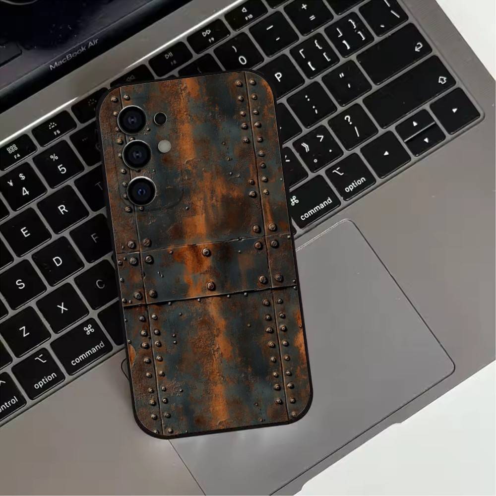 R-Ретро I-Индустриальный S-Стиль R-РжавыйS Чехол для телефона для Samsung S25,S24,S21,S22,S23,S30,Ultra,S20,Plus,Fe,Мягкий силиконовый черный чехол