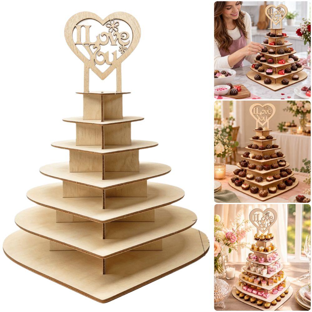 Heart Shape Chocolate Display Stand Love You Candy Display Holder Dessert Table Decor