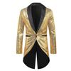 New Fashion Sequin Suit Men's One-Button Suit Tuxedo Medium and Long Suit