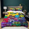 Teen T-itans Go Duvet Cover Set 3pcs Lightweight Bedding Set for All Season Soft Comfortable Quilt Cover with Pillowsham