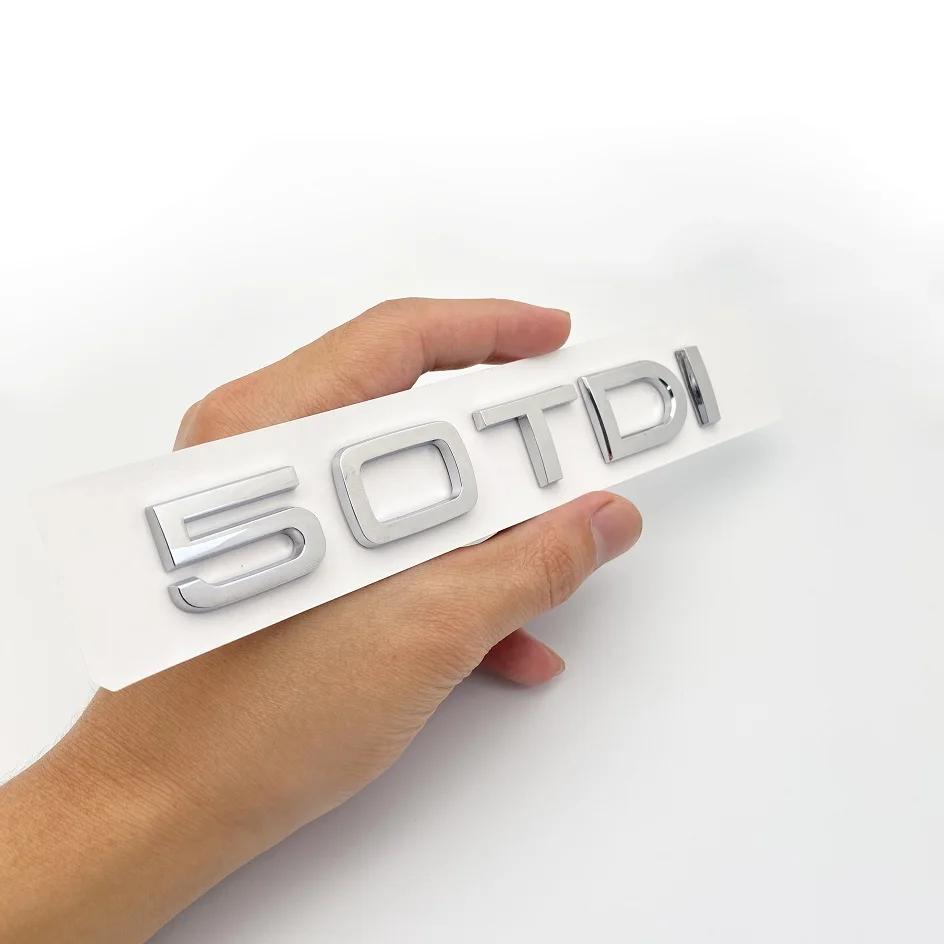 2026 Hot Chrome Silver ABS Numbers Letters Q2 Q3 Q4 Q5 Q6 Q7 Q8 TDI TFSI 2.0T Emblem For Audi Q series Car Fender Trunk Rear Logo Sticker