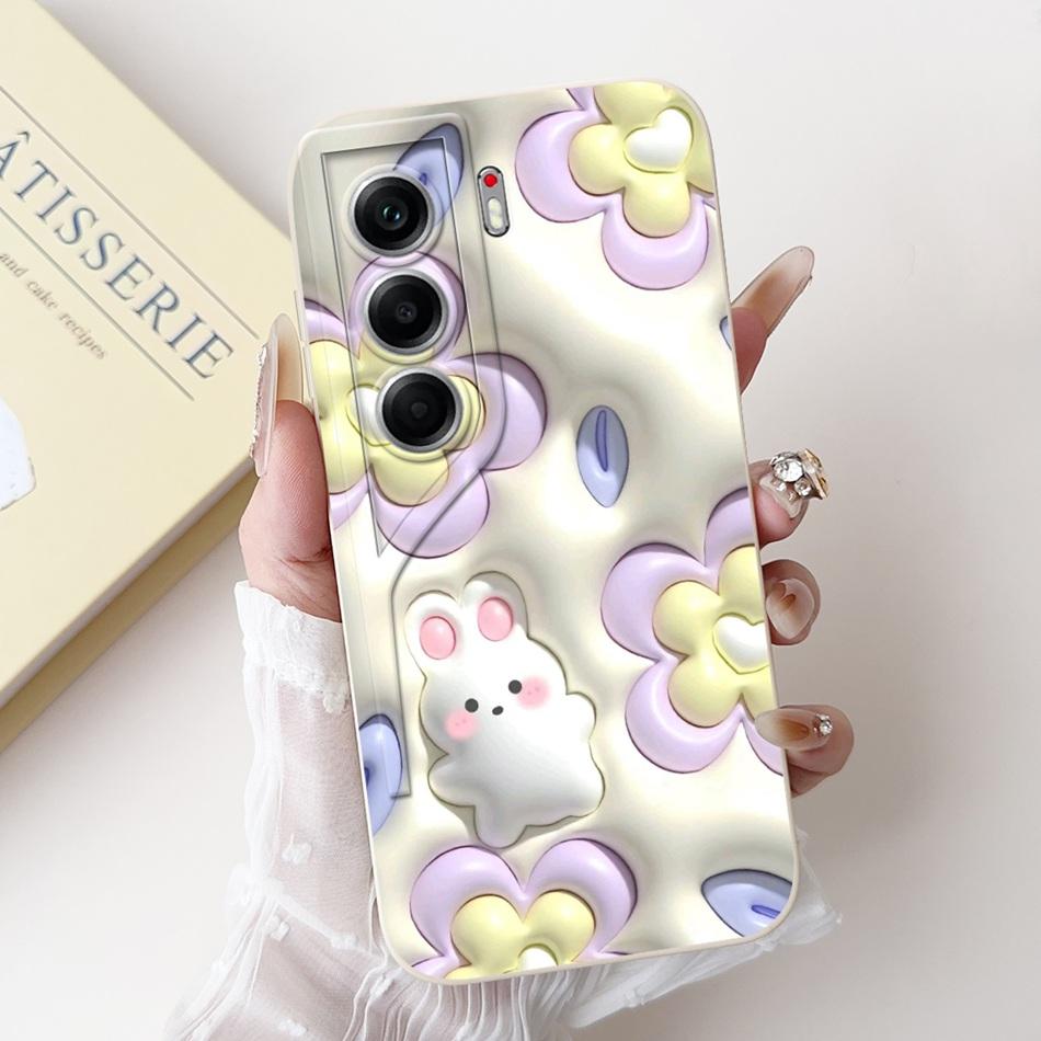 For Tecno Camon 40 Pro 4G Camon40 CM5 CM6 Cute Rabbit Cat Cartoon Phone Case For Camon 40 40Pro 4G Soft Silicone Cases Bumpers