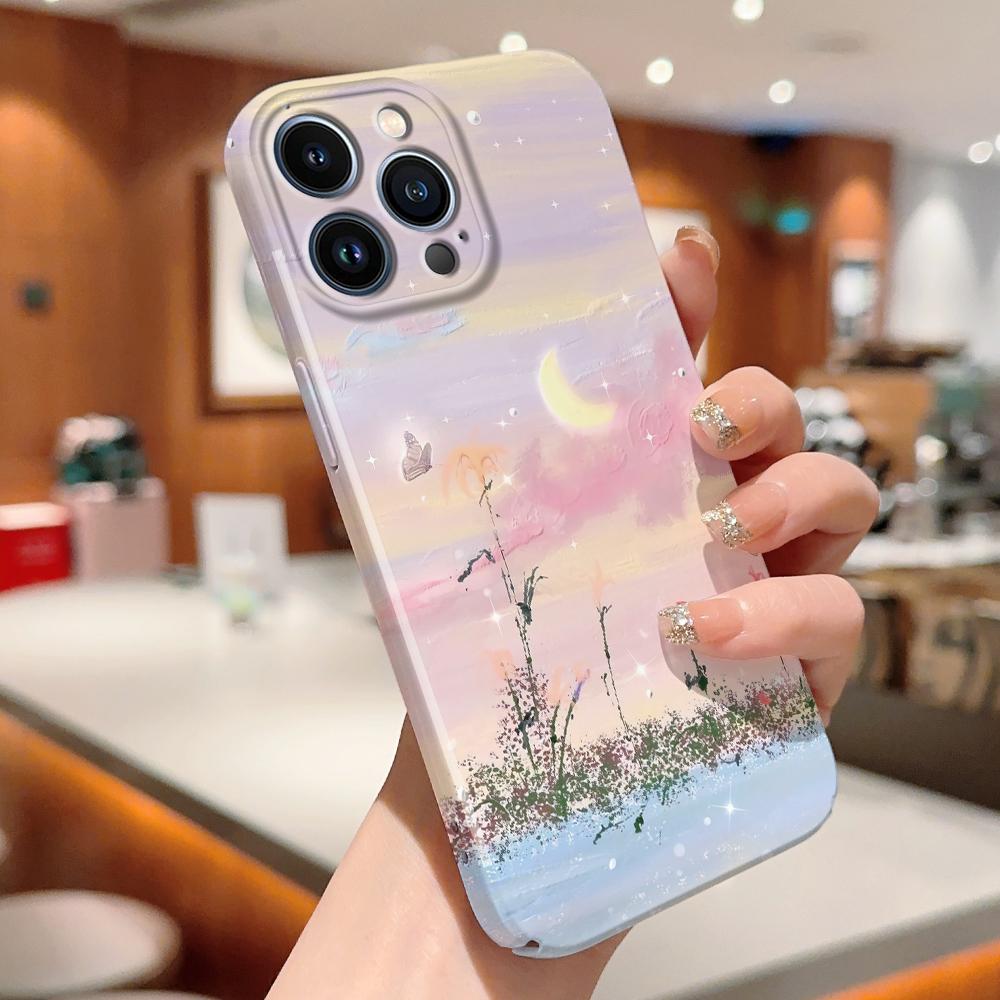 For iPhone 16 15 14 Samsung S23 A52 A33 A73 A53 Huawei Xiaomi Redmi OPPO Vivo Beauty Scenery Design Full Camera Protect Hard Shockproof Phone Case