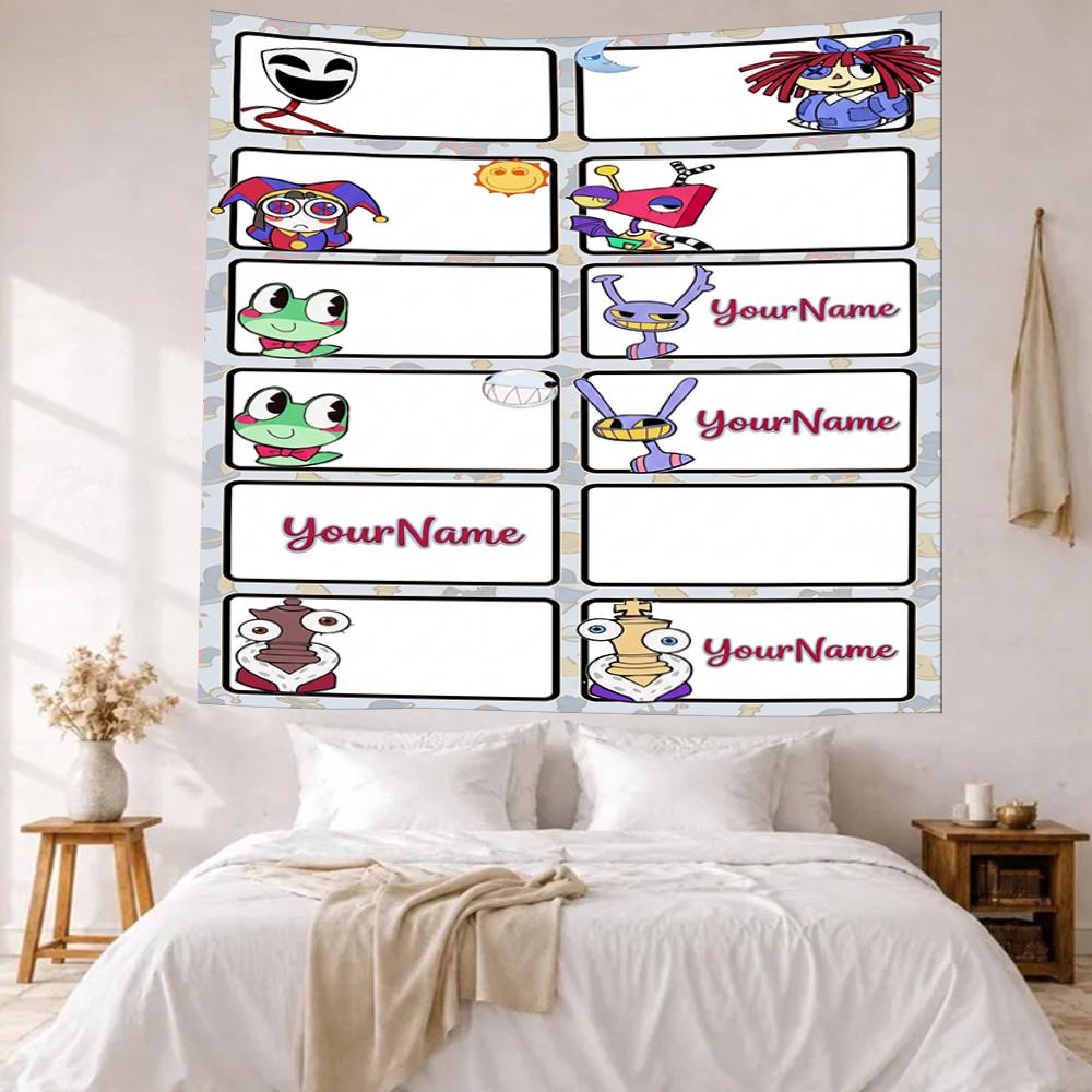 Numberblocks Custom Your Name Wall Decor Tapestry Art For Pet Memorial Birthdaywedding Party Backdrop Family Gift