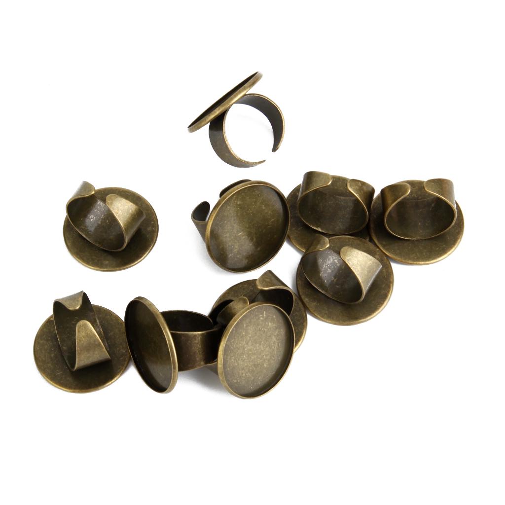 Регулируемая латунная основа с пустым кольцом для кабошона диаметром 25 мм своими руками