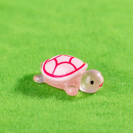 24 шт. Фигурки черепах, светящиеся смоляные украшения в виде черепах, светящиеся в темноте миниатюры черепах для волшебного сада, поделки своими руками, мох, микроландшафтное украшение