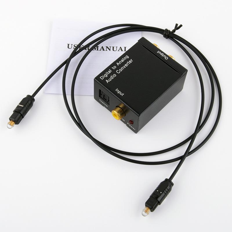 Цифро-аналоговый аудиоконвертер SPDIF Оптический на RCA Декодер для PS5