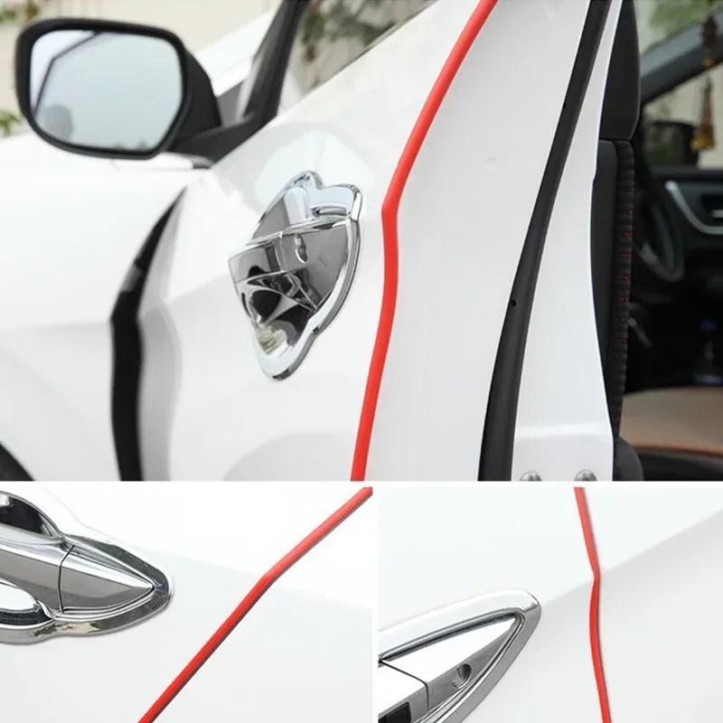 5/8/10m Universal Car Door Anti Collision Strip Invisible Anti Scratch Adhesive Strip Sealing Strips Car Door Edge Protection