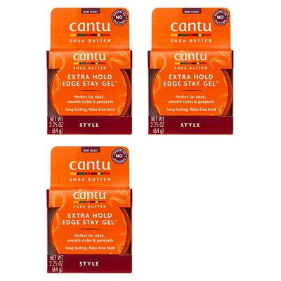 Cantu Гель для фиксации краев волос Extra Hold 2,25 унции 64 г 3 упаковки 3 шт.