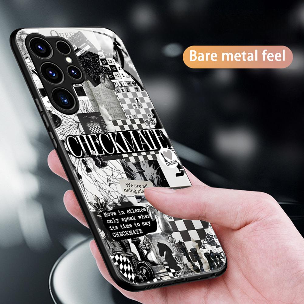 Креативный Шахматный Крутой Чехол Для Телефона Для Samsung S26 S25 S24 S23 S22 S21 S20 Plus Ultra Стеклянный Магнитный Чехол