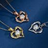 Flower Moissanite Heart Necklace 14K Gold Plated 1.0ct VVS Lab Diamond Romantic Pendant Women Gifts 925 Sterling Silver Jewelry