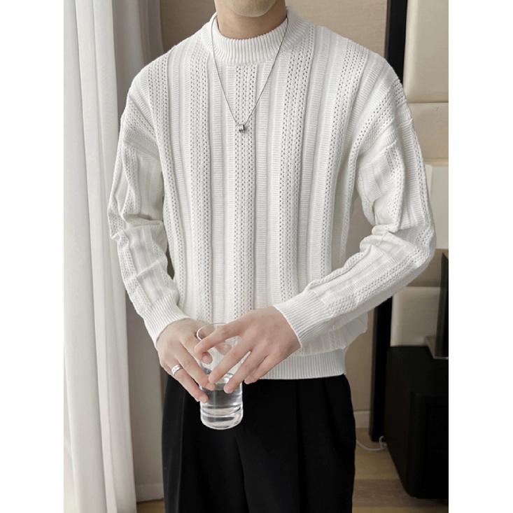 Мужской свитер крупной вязки в японском стиле, осенне-зимний, утолщенный, в стиле «ленивый шик», высококачественный, свободный, мужская ретро-трикотажная базовая рубашка