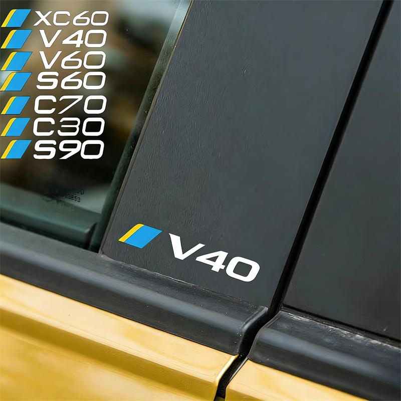 4Pcs Car Body Sticker For Volvo C30 S60 V50 XC90 XC60 V40 V60 V70 AWD C70 S80 S90 T6 V90 XC40 XC70 S40 GU9