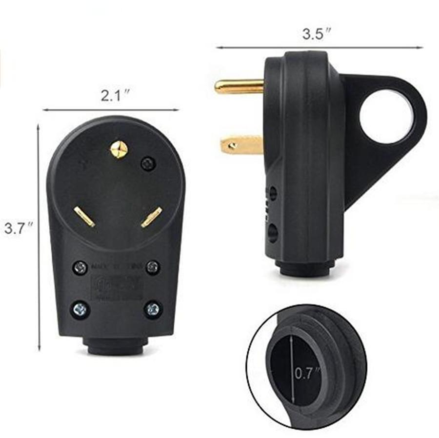 Запасной штекер с ручкой для дома на колесах/прицепа/кемпера, адаптер электрической вилки