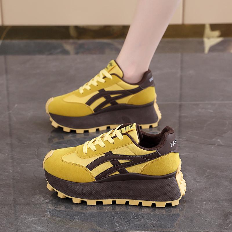 Женские кроссовки в стиле Гонконга на толстой подошве в стиле ретро H861