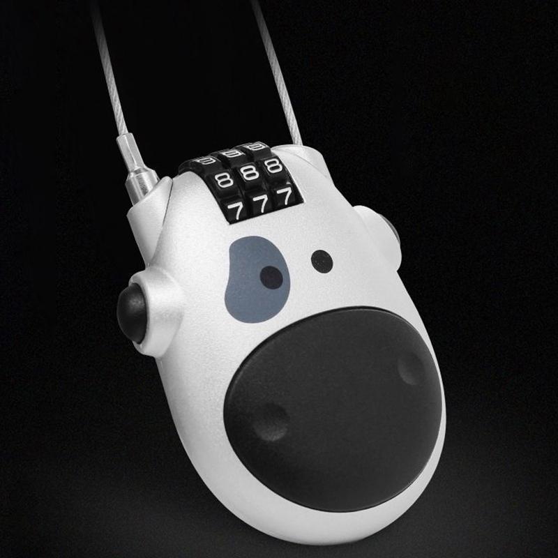 Велосипедный стальной трос Кодовый замок Чемодан Автомобильный сани Телескопический тросовый замок Велосипедный шлем Высокоточный кодовый замок с паролем