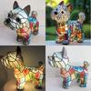 Ночной светильник Dog Series Art, французская лампа, лампа Corgi, настольный ночник с витражной смолой, светодиодный столик для милых питомцев, винтажный декор для дома в виде животных