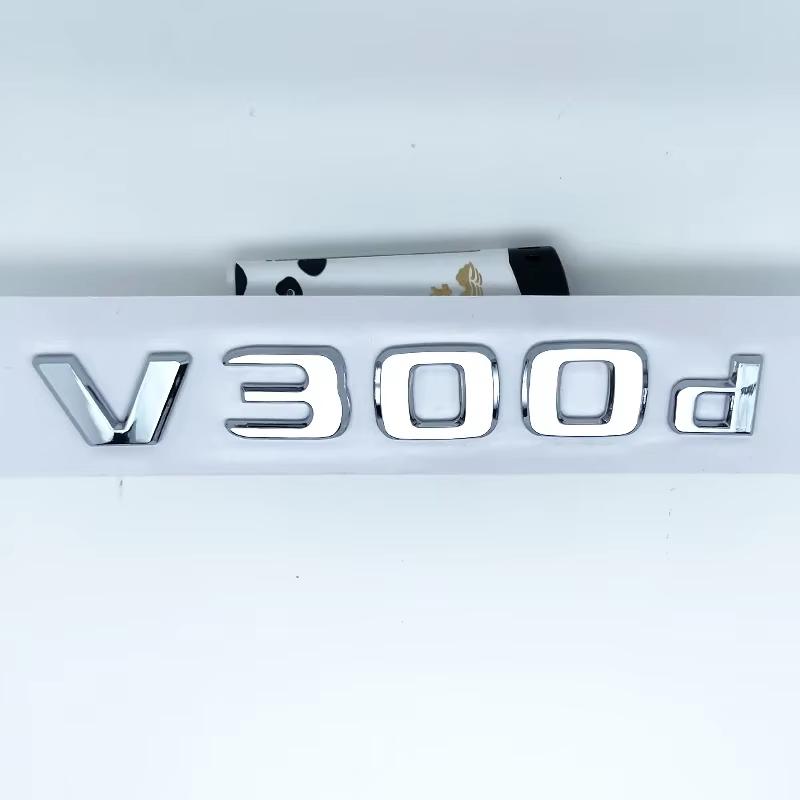 3D ABS Letters V260L V200d V220d V250d V300d V260 Emblem for Mercedes-Benz V Series Car Badge Trunk Nameplate Logo Sticker tt1