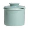 French Butter Crock Ceramic Jar with Sealed Lid Solid Color Design Durable Butter Keeper for Kitchen Multifunctional Storage Jar for Jam Nuts