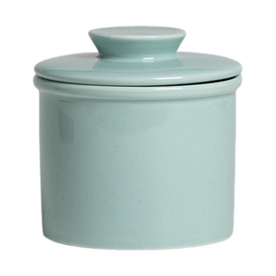 Французская керамическая банка для масла с герметичной крышкой, однотонный дизайн, прочная емкость для масла