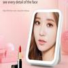 LED Makeup Mirror Lighted Cosmetic Mirror with Stand Dimmable Fill Light Len for Home Bedroom Desk Travel Portable Vanity Mirror