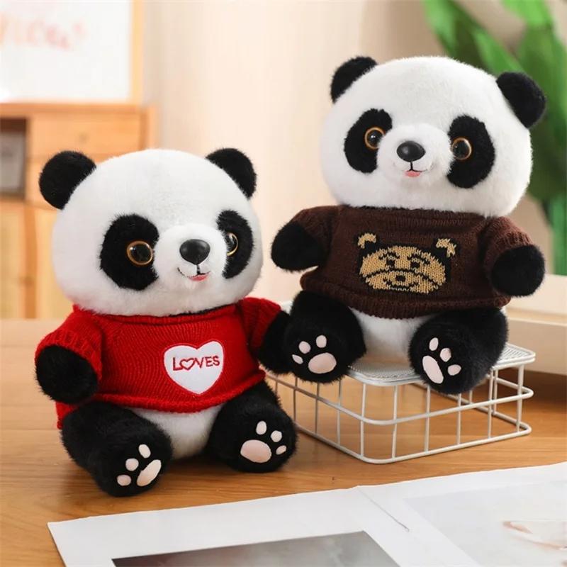 Новейшая плюшевая игрушка-свитер Панда Детская игрушка Украшение для дома Милая игрушка-панда Подарки для девочек Мягкие игрушки Кукла-панда Рабочий компаньон