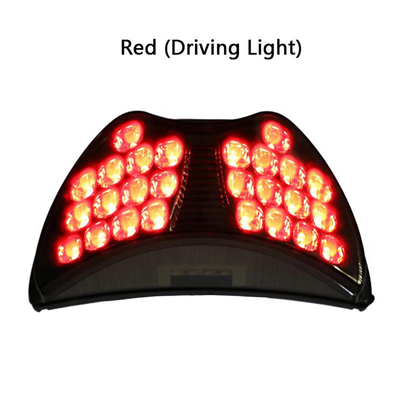 Motorcycle Tail Light Amber Turn Signal LED Red Stop Brake Rear TailLight For Honda CBR600F/F4/F4i 2004 2005 2006