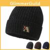A Letter Printing Beanie Caps Solid Color Knitted Hat Windproof Fashion Gifts