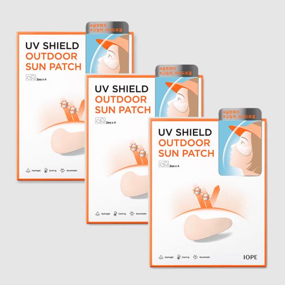 Iope Уличные солнцезащитные патчи UV Shield, блокирующие 93,5% UVA и 98,9% UVB, 3,5 г*4 шт. (3 варианта)