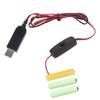 USB-источник питания 4,5 В Замена батарейки LR03 для светодиодной лампы, часов, игрушки