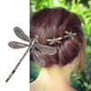 New Elegant Vintage Dragonfly Hairpins Bridal Headdress Zircon Accessories Gift Crystal Fashion V4S8