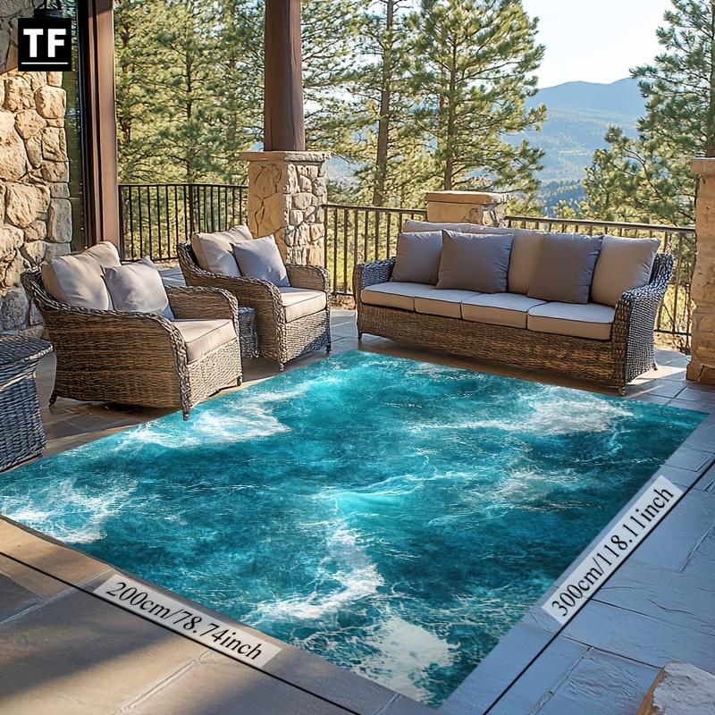 1 шт. Ковер/ковер из кристального бархата с принтом якоря/руля/маяка/кита/осьминога/морского узора, полный природной тайны, легко