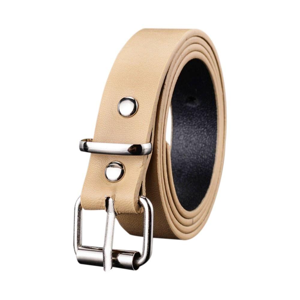 Design Retro Casual Thin Waist Strap Trouser Dress Belts Pin Buckle Waistband Children Leather Belt