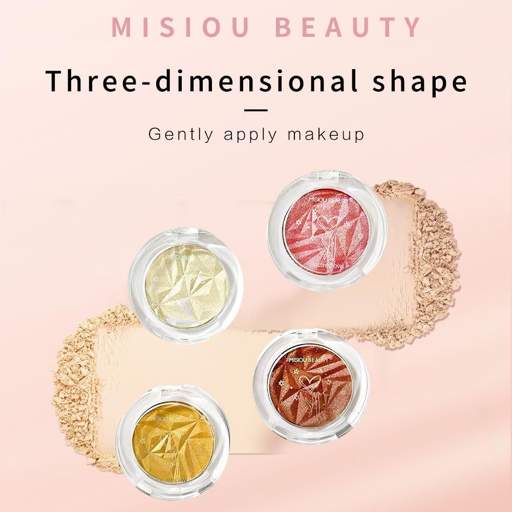 Misiou Beauty Eye Shadow New Products Pearl Light Fine Flash Earth Color Than Heart Carved Halloween Monochrome Blush Disk