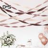 4/8 Rolls Crepe Paper Streamers 82ft Long Rose Gold Paper Tassel Streamers for Wedding Birthday Valentine's Day Birthday Baby Shower Decor