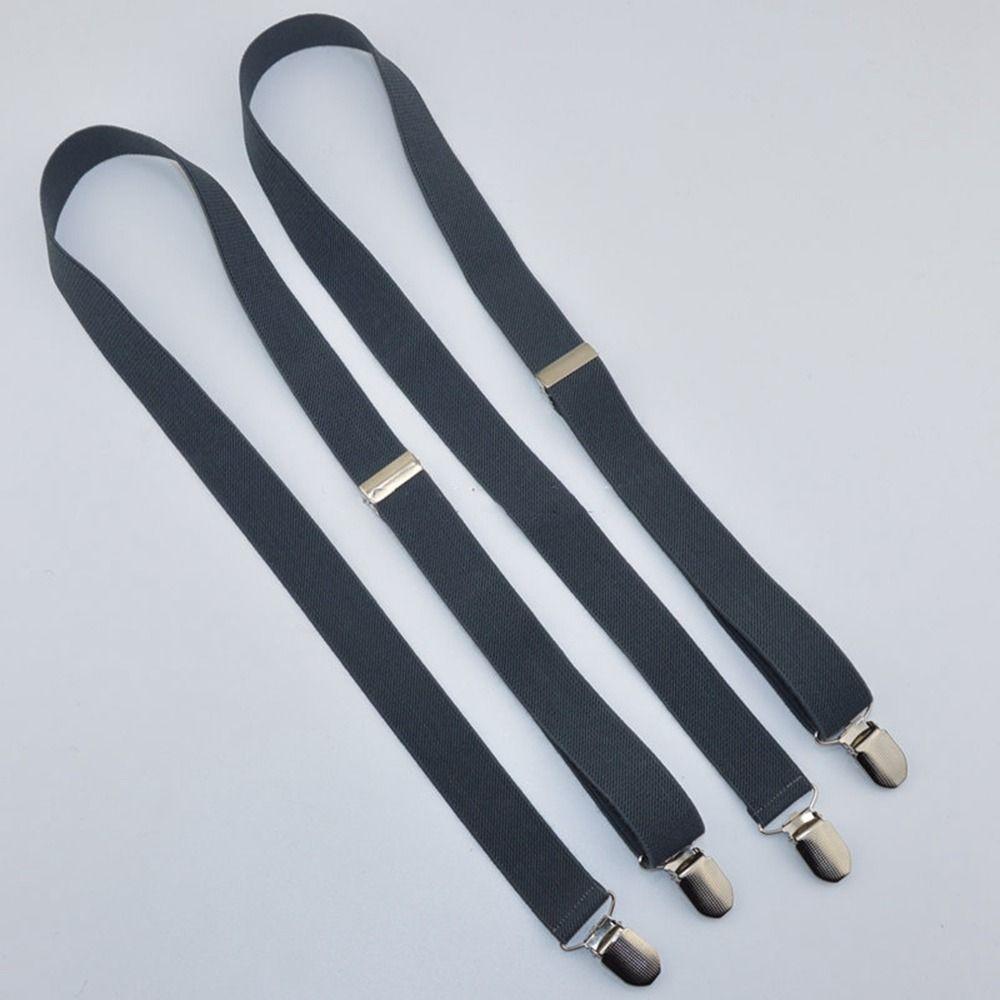 Color Performance For Women Tie Suspenders Adjustable Braces Suspenders Clips Hanging Pants Clip