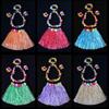 5pc/set Garland Headband Bracelet Grass Skirt Hula Show Grass Dress Hawaiian Hula Skirt  Ladies