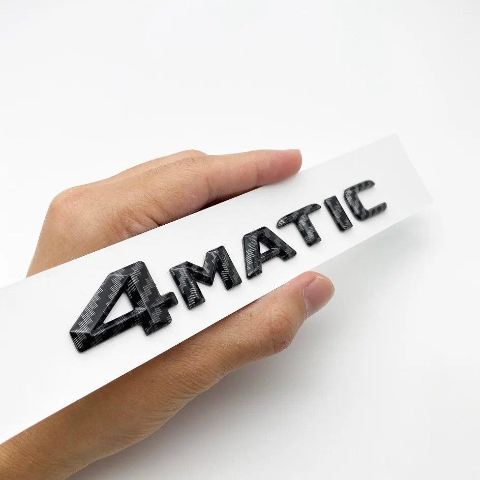 3D Carbon Stripe 4Matic Letters Emblem For Mercedes Benz A B C E G S ML SL CL GLA CLA Class AMG Car Trunk Badge Sticker