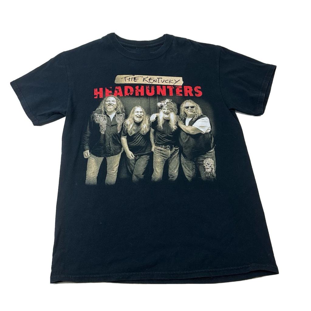 НОВИНКА Футболка с участниками группы The Kentucky Headhunters Хлопок Черный Все размеры UR796