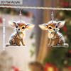 2D Flat Lovely Deer Drop Earrings Geometric Lightweight Earrings Vintage Dangle Earring Fashion Statement Acrylic Earring