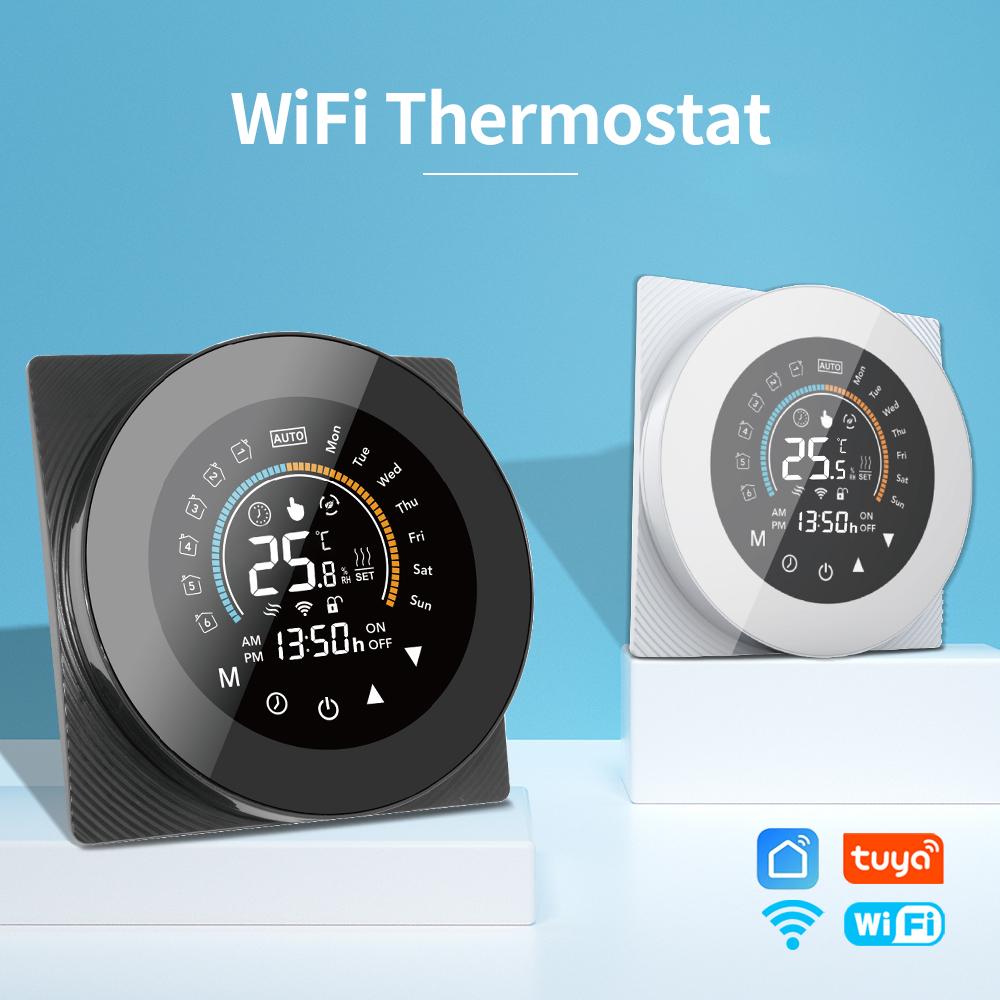 Wi-Fi Термостат Электрический Пол Водяной/Газовый Котел Отопление ЖК Цифровой Сенсорный Контроль Температуры Умная Жизнь Google Home Alexa Форсунки 6
