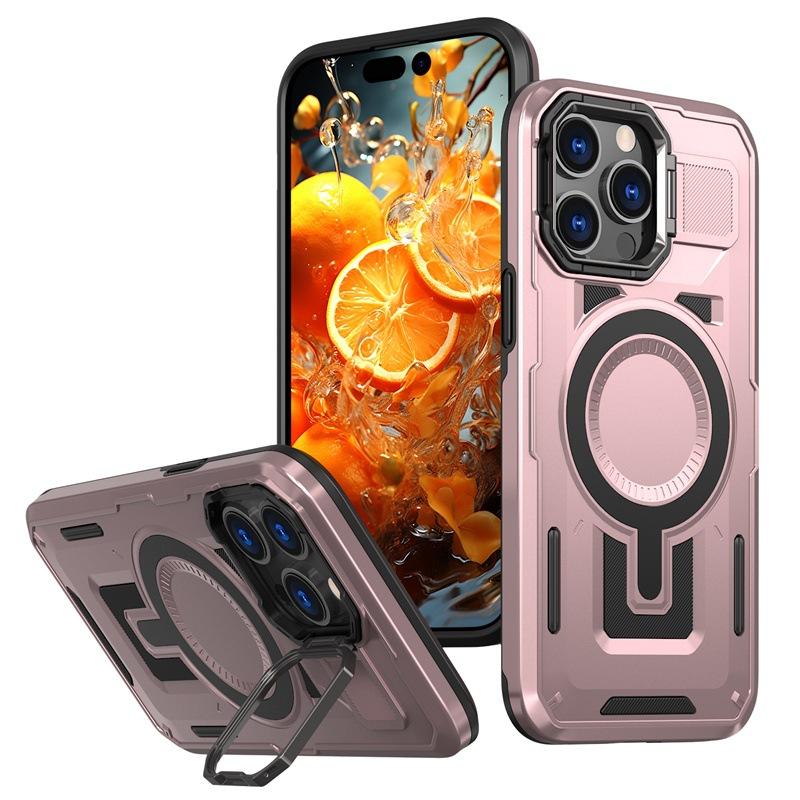 Новая модель подходит для чехла для мобильного телефона Apple 16PRO, держателя для объектива, магнитной защелки Magsafe, противоударного защитного чехла для iPhone15.