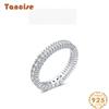 Tancise Classic 925 Sterling Silver Zircon Ring Ladies Jewelry Wedding Promise Party Gift
