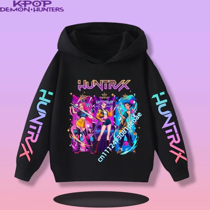2026 Новый Осенний и Зимний Новый Милый Модный Худи KPOP Охотники на Демонов Детская Толстовка Одежда для Девочек Толстовка для Девочек