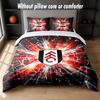 Fulham Football Design Bed Bedding Set 1 Duvet Cover + 2 Pillowcases Soft Breathable Household Bed Linens