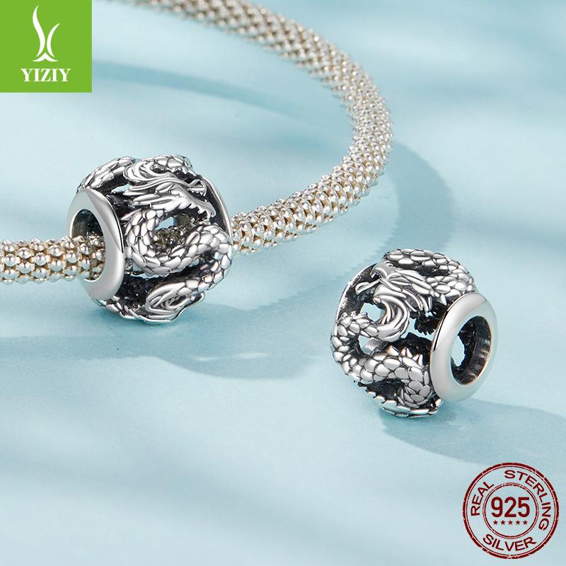 Китай Fengfeilong Бисероплетение DIY Аксессуары S925 Стерлинговое Серебро Загадочные Счастливые Бусины Рассыпные Бусины