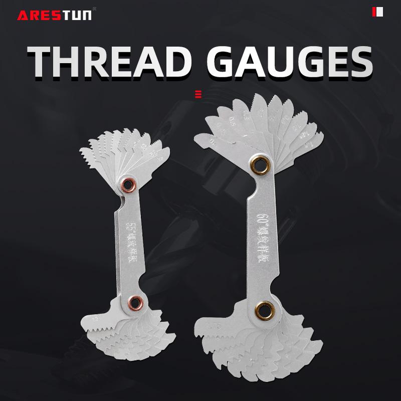 55/60 градусов метрическая резьба пробка калибр имперский зубчатый винт калибры шага углеродистая сталь измерительный инструмент метчик резьба измерение
