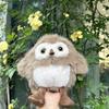20cm Simulation Mini Small Owl Plush Doll Lifelike Round Bird Stuffed Doll Super Soft Christmas Gift for Boys and Girls